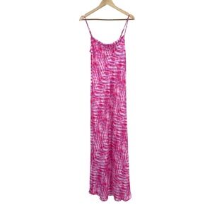 NWT Skatie Venice Swim Cover Up Maxi Dress Abstract Tie Dye Beach Resort M